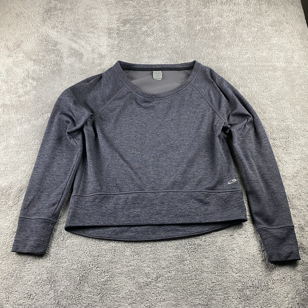 Champion DUO Dry Cropped Dory Sweatshirt Womans Gray Long Sleeve